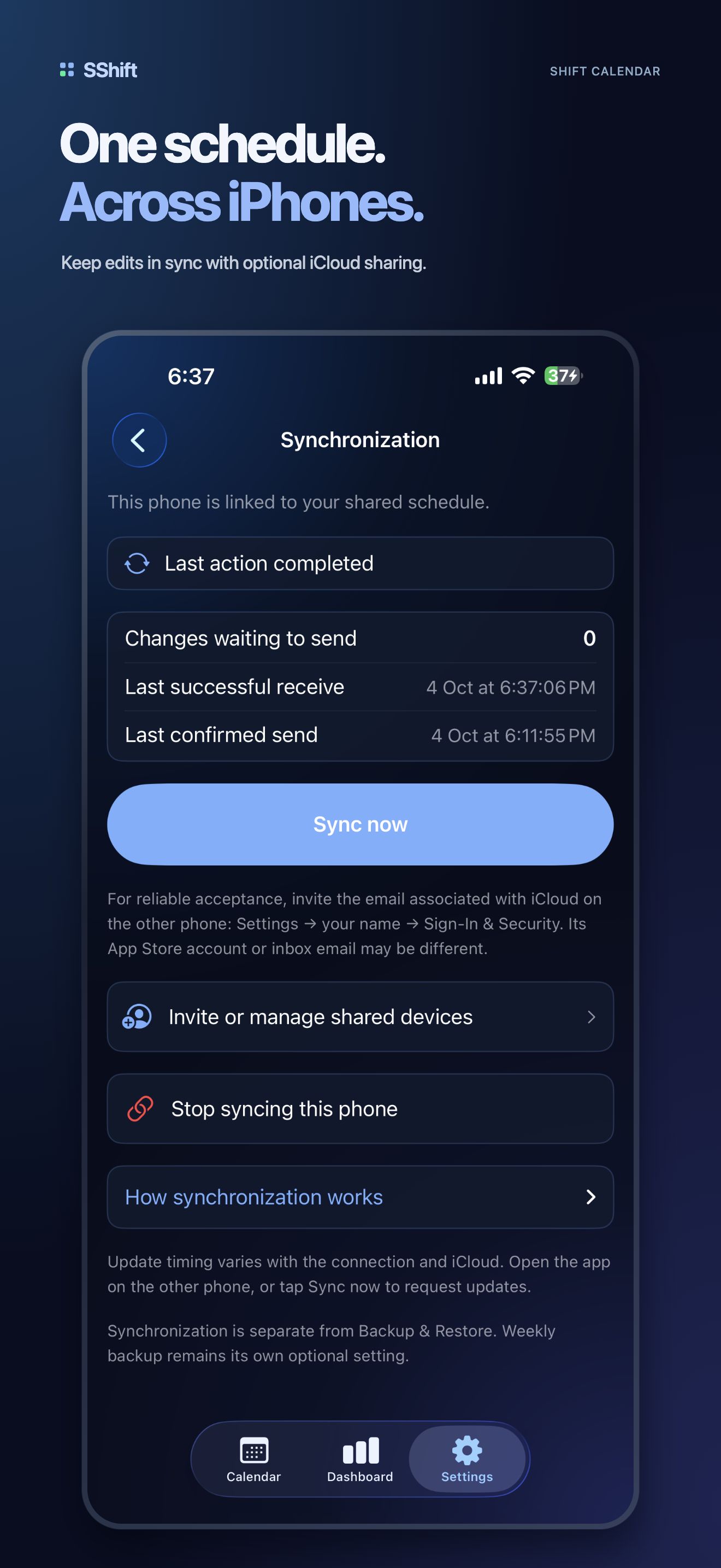 SShift synchronization in English